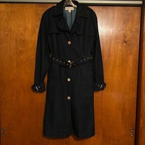 Women’s size large Michael Kors denim trenchcoat